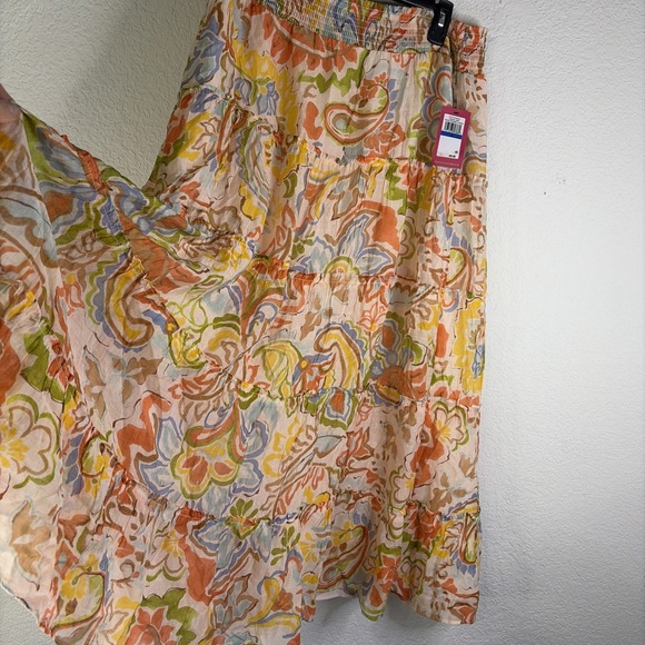 NWT$89 Vince Camuto Size XL Womens Bohemian Resort Skirt With Liner Lightweight - Picture 6 of 10